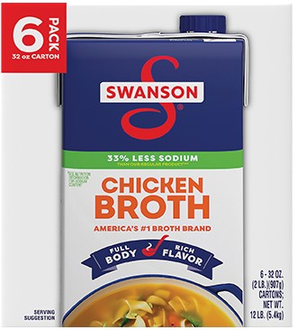 Swanson Less Sodium Chicken Broth