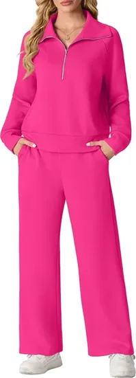 Cueply 2 Piece Sets for Women Outfits Sweatsuits Long Sleeve Sweatshirts Sweatpant Lounge Set with Pockets
