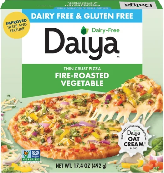 Daiya Dairy Free Gluten Free Fire Roasted Vegetable Thin Crust Frozen Pizza