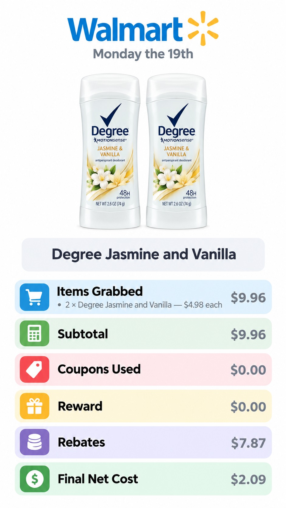 Degree Jasmine and Vanilla