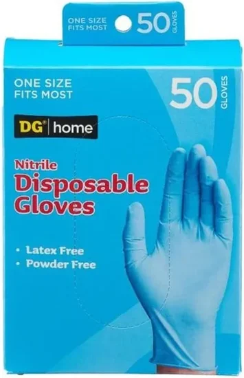 DG Home Nitrile Disposable Gloves, 50 ct