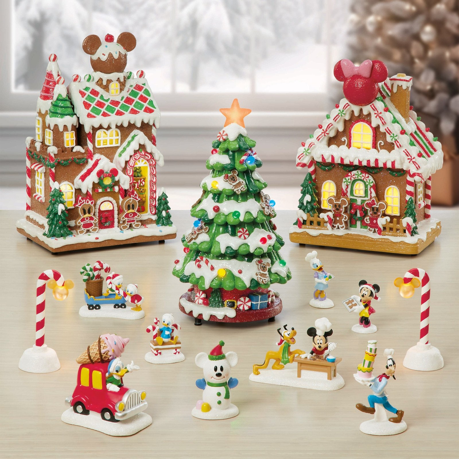 Disney Holiday Gingerbread Village, 13-Piece Set
