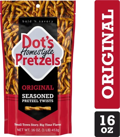 Dot's Homestyle Pretzels Original Seasoned Pretzel Twists, Bag 16 Oz