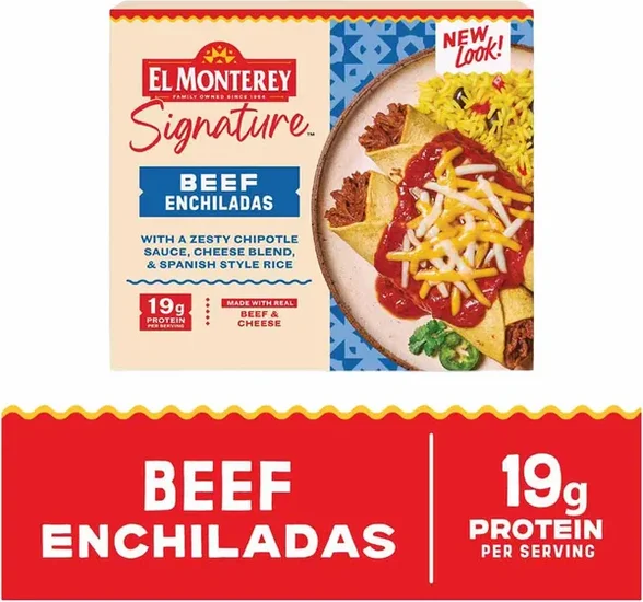 El Monterey Signature Entrée Beef Enchiladas, 10.25 oz (Frozen)