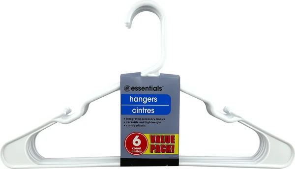 Essentials Plastic Clothing Hangers, 7-ct. Packs