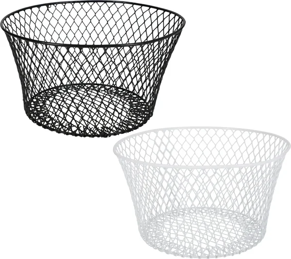Essentials Round Vinyl-Coated Wire Baskets, 7.875x4.5 in.