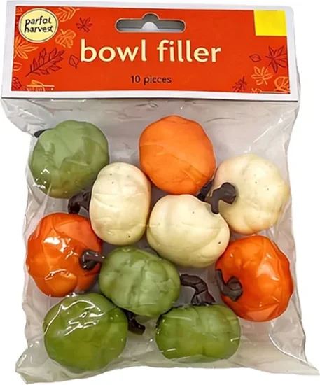 Fall Harvest Cream Foam Pumpkin Bowl Filler (or similar assorted foam pumpkins)