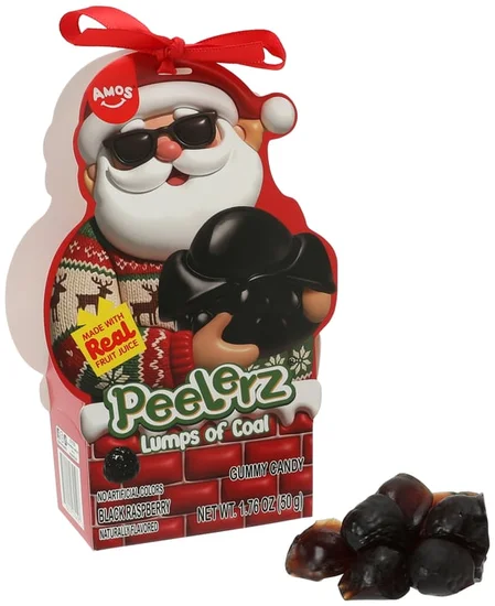 Amos Peelerz® Lumps Of Coal Black Raspberry Gummy Candy, 1.76oz