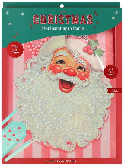 Avec Christmas Pearl Painting In Frame 11.8inx15.75in