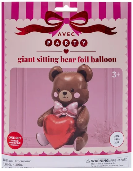 Avec Party Foil Balloon Giant Sitting Bear Set
