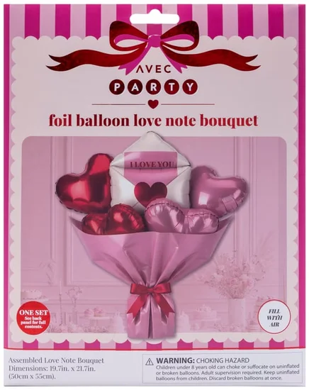 Avec Party Foil Balloon Love Note Bouquet Set