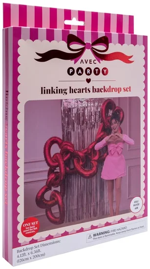 Avec Party Linking Hearts Backdrop Set