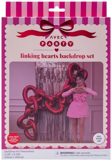 Avec Party Linking Hearts Backdrop Set