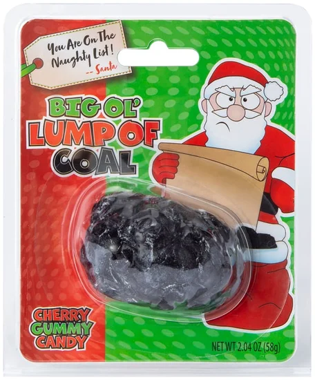 Big Ol' Lump Of Coal Cherry Gummy Candy
