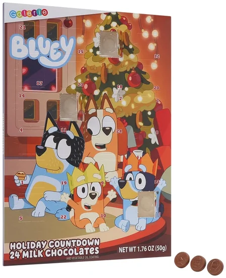Bluey Advent Calendar, Countdown To Christmas, 24 Milk Chocolates