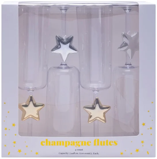 Champagne Flutes 4-Pack