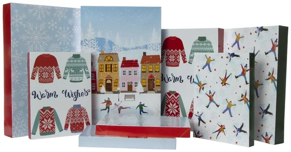Christmas Assorted Shirt Size Gift Boxes 8-Count - Classic