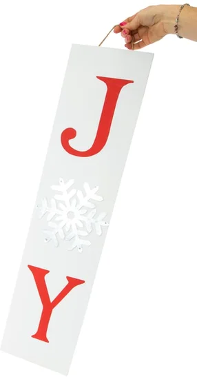 Christmas 'Joy' Wooden Porch Board 31in x 7.5in