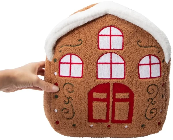 Christmas Snow Cool Gingerbread House Plush Pillow