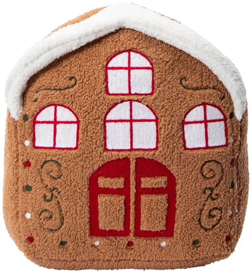 Christmas Snow Cool Gingerbread House Plush Pillow