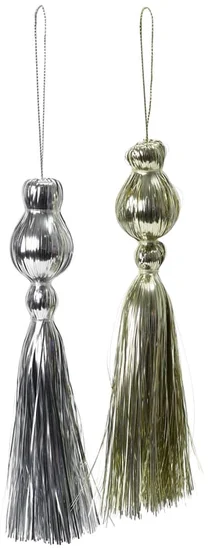 Christmas Tinsel Ornaments 2-Pack