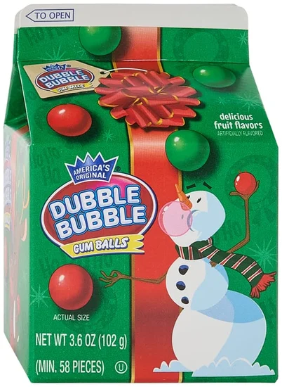 Dubble Bubble® Holiday Gum Balls Carton, 3.6oz