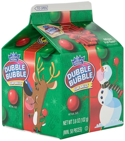 Dubble Bubble® Holiday Gum Balls Carton, 3.6oz