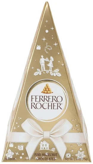 Ferrero Rocher® Fine Hazelnut Chocolates Holiday Gift Tree, 6-Count