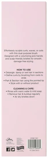 Hairology™ 2-In-1 Curl Defining Hairbrush & Comb