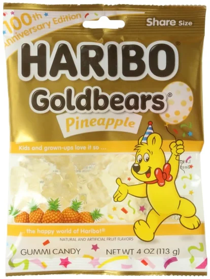 Haribo® 100Th Anniversary Pineapple Goldbears® 4oz