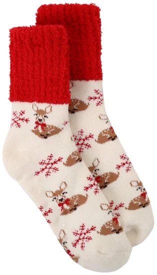 Holiday Fuzzy Crew Socks