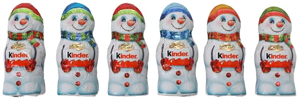 Kinder Chocolate® Hollow Snowmen Milk Chocolate Figures, 6-Pack