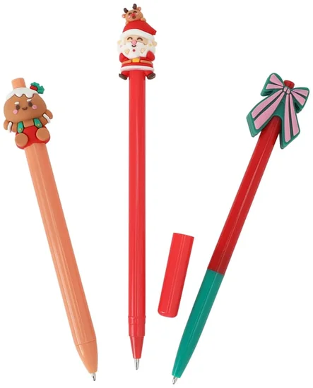 Merry Christmas Novelty Pen Set 3-Pack