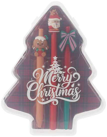 Merry Christmas Novelty Pen Set 3-Pack