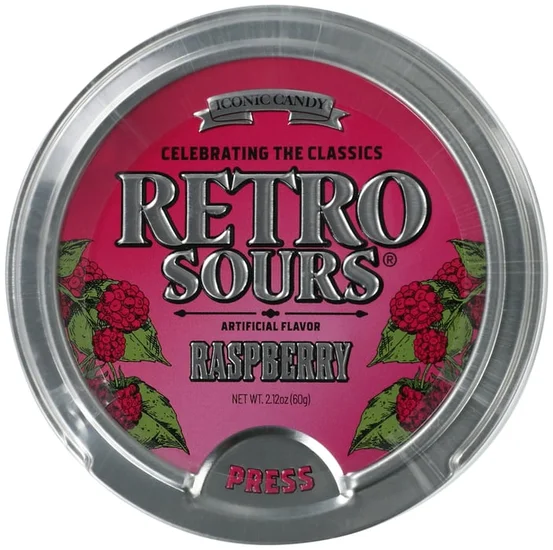 Retro Sours® Rasberry Candy Tin 2.1oz