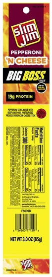 Slim Jim® Pepperoni 'N Cheese Big Boss Snack Stick 3oz
