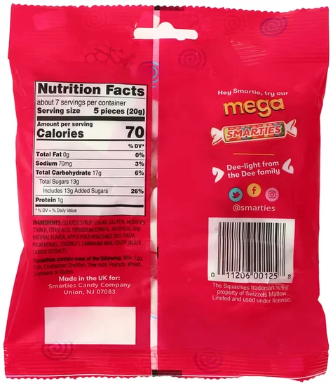 Smarties® Squashies Raspberry And Cream 5oz