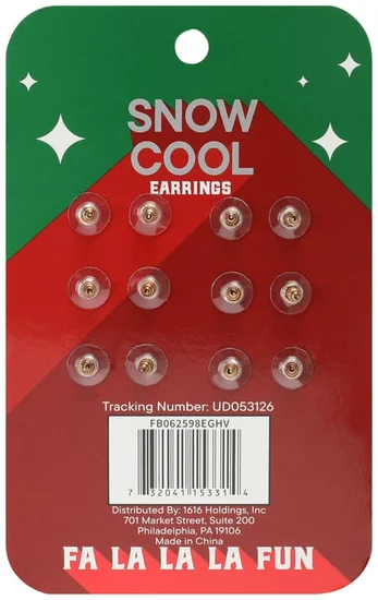 Snow Cool Pinkmas Earrings 6-Pack