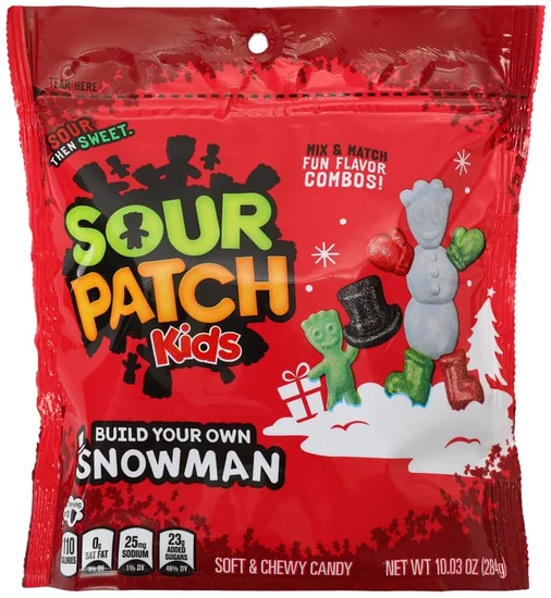 Sour Patch Kids® Build Your Own Snowman Soft & Chewy Candy Bag, 10.03oz