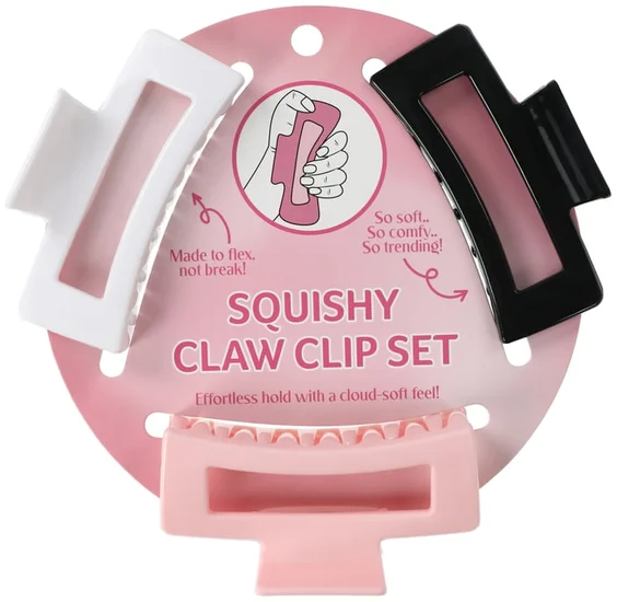 Squishy Claw Clip Set 3-Pack