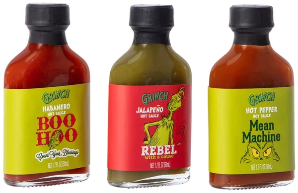 The Grinch™ Dr. Seuss™ Mean Machine Hot Sauce 3-Pack 5.07in