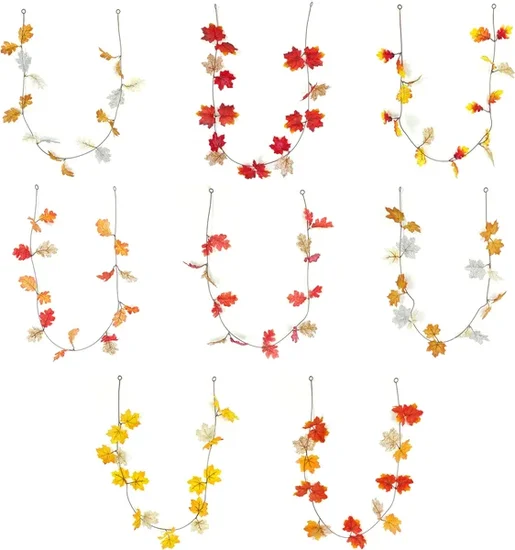 Floral Garden Artificial Maple or Oak Leaf Garland, 5-ft. Strands