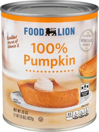 Food Lion 100% Pumpkin
