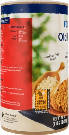 Food Lion 100% Whole Grain Old Fashioned Rolled Oats