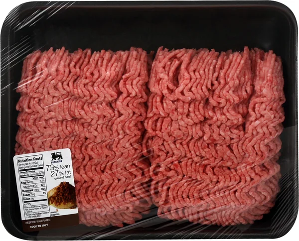 Food Lion 73% Lean 27% Fat Ground Beef Family Pack Fresh