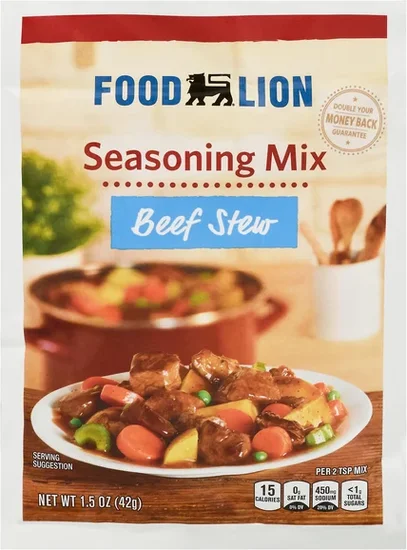 Food Lion Beef Stew Seasoning Mix Packet