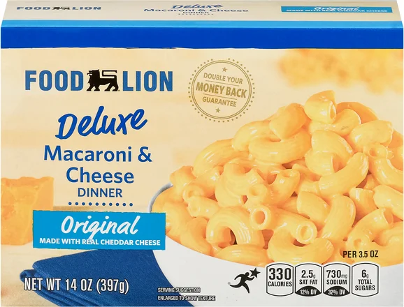Food Lion Deluxe Macaroni & Cheese Dinner Original