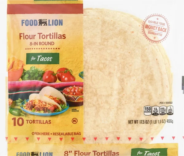 Food Lion Flour Tortillas for Tacos 8 Inch - 10 ct
