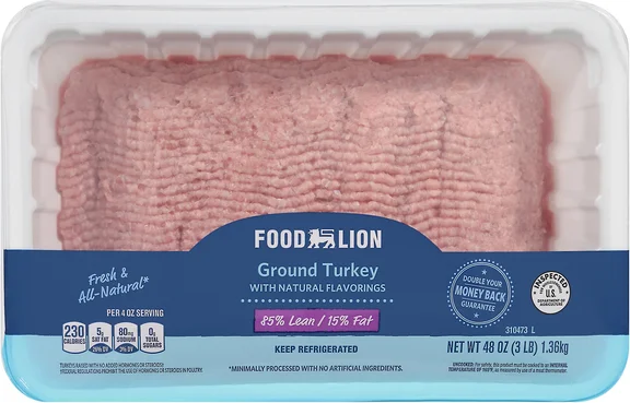 Food Lion Ground Turkey All Natural Fresh