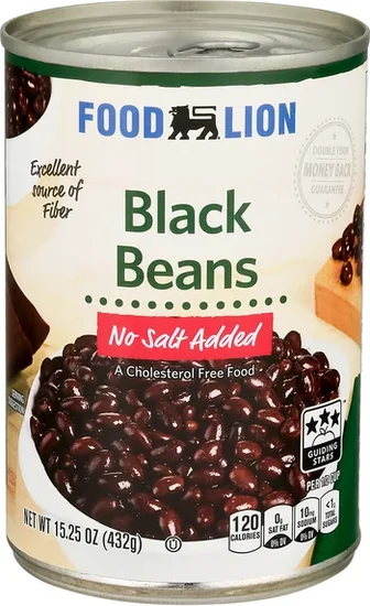 Food Lion No Salt Added Black Beans